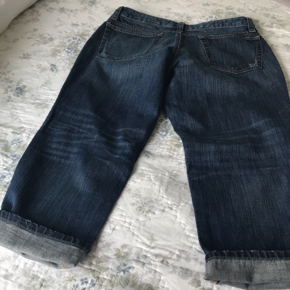 Eddie Bauer distressed boyfriend Capri jeans like new never worn size petite 6 - Picture 4 of 4